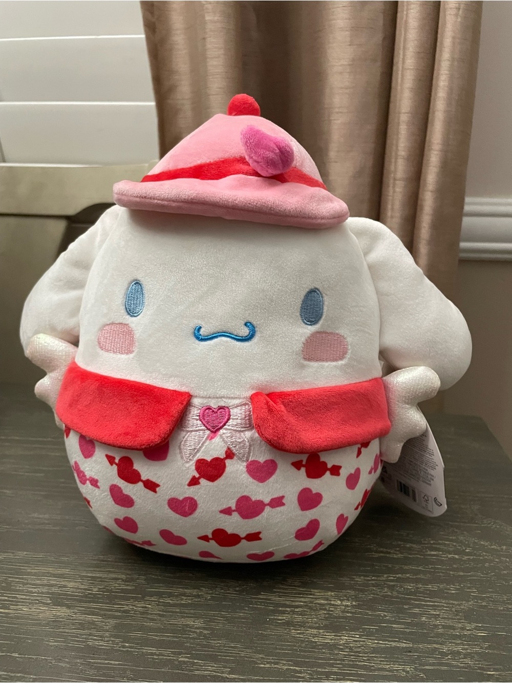 Sanrio Squishmallows Cinnamoroll Pink & White Heart Hello Kitty Plush Character
